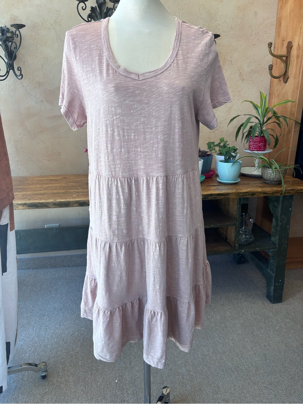 Aventura Clothing organic cotton dress in Rose pink. Worn twice